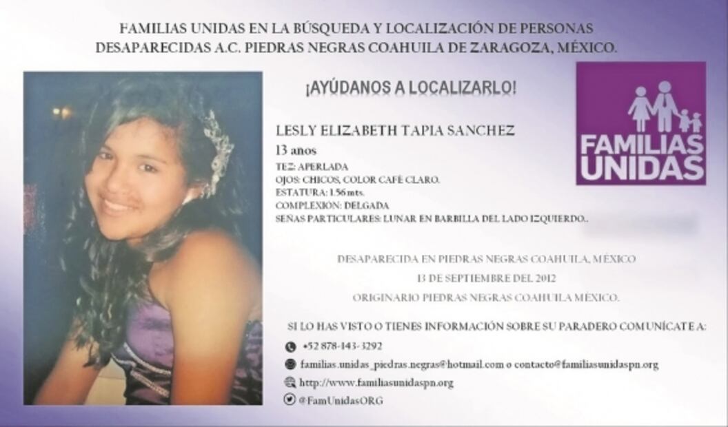 "Soy la madre, abuela y esposa de 11 desaparecidos"