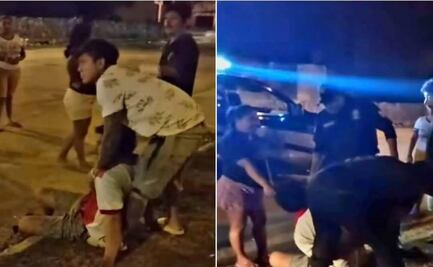 Vecinos de Umán y Mérida detienen a presuntos delincuentes; uno de ellos habría amenazado a niños en un parque