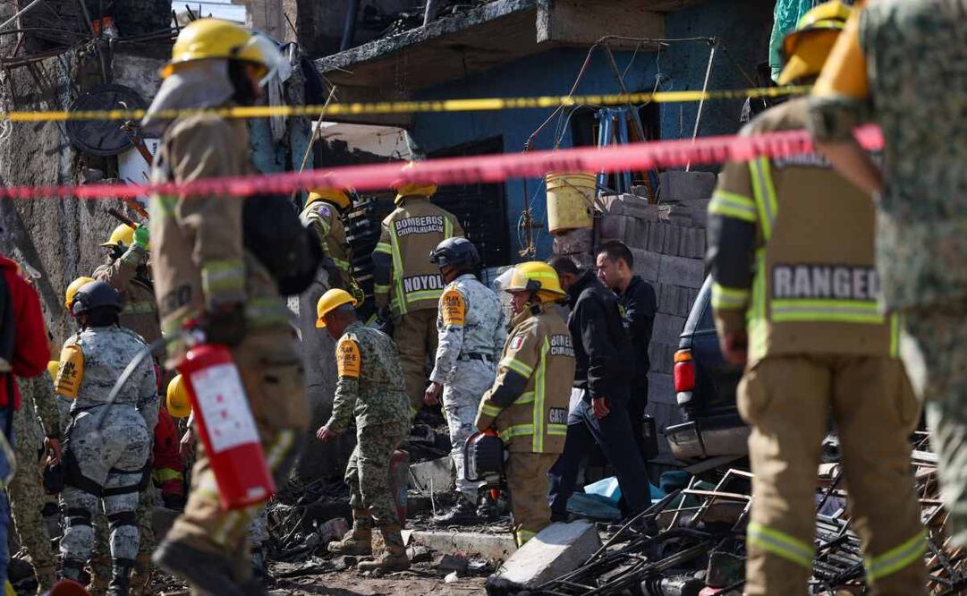 Explosión en vivienda de Chimalhuacán. Foto: Luis Camacho/EL UNIVERSAL