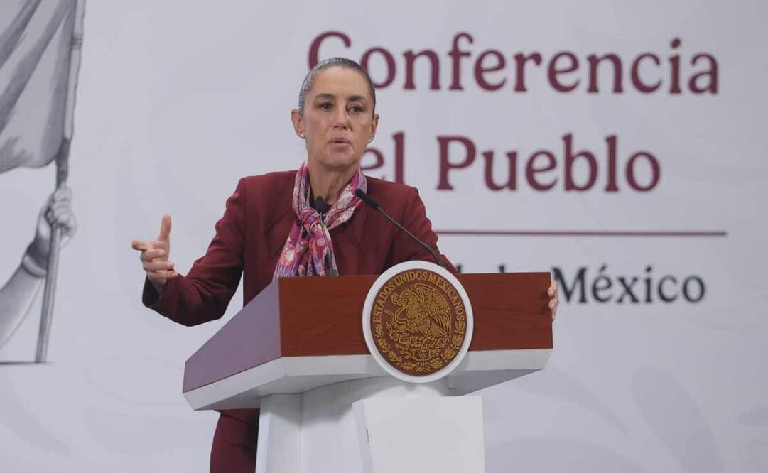 Claudia Sheinbaum, presidenta de México, durante la mañanera del 16 de octubre del 2025. Foto: Gabriel Pano / EL UNIVERSAL