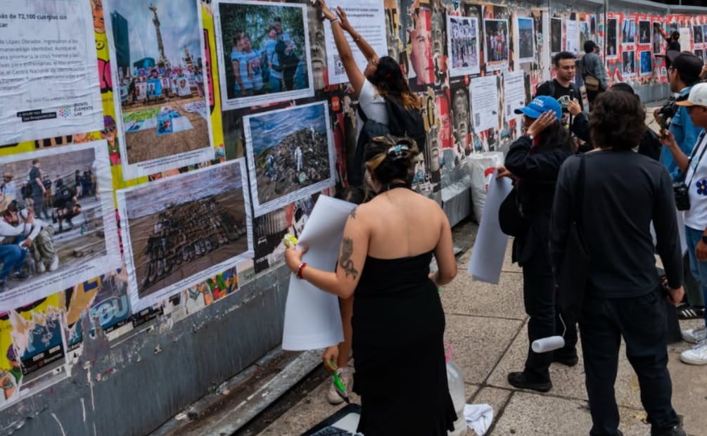 "La Pega" en la Glorieta de las Mujeres que Luchan. Foto: Instagram @la_pegamx