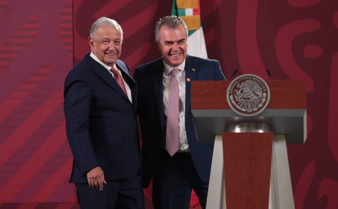 Francisco Cervantes, presidente del Consejo Coordinador Empresarial, junto al presidente Andrés Manuel López Obrador. Foto: Juan Boites/EL UNIVERSAL