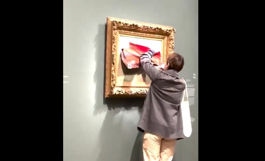Riposte Alimentaire ha reivindicado la autoría de varios ataques contra obras de arte en un intento de llamar la atención sobre la crisis climática. Foto tomada de video @UHN_Plus