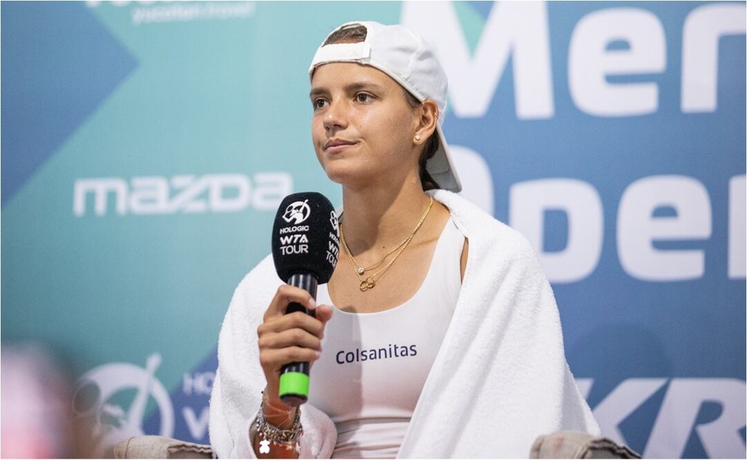 Emiliana Arango durante el Mérida Open. FOTO: CORTESÍA