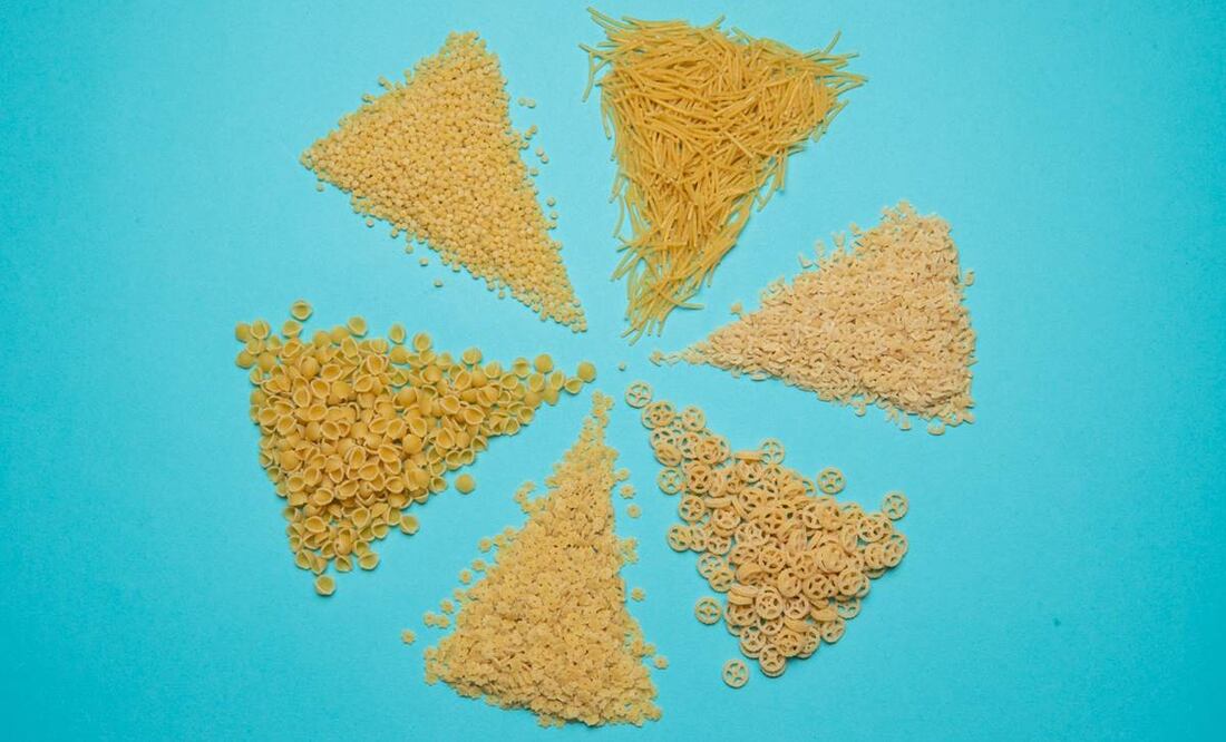 Tipos de pasta corta. Foto: Edgar Silva Fuentes / El Universal