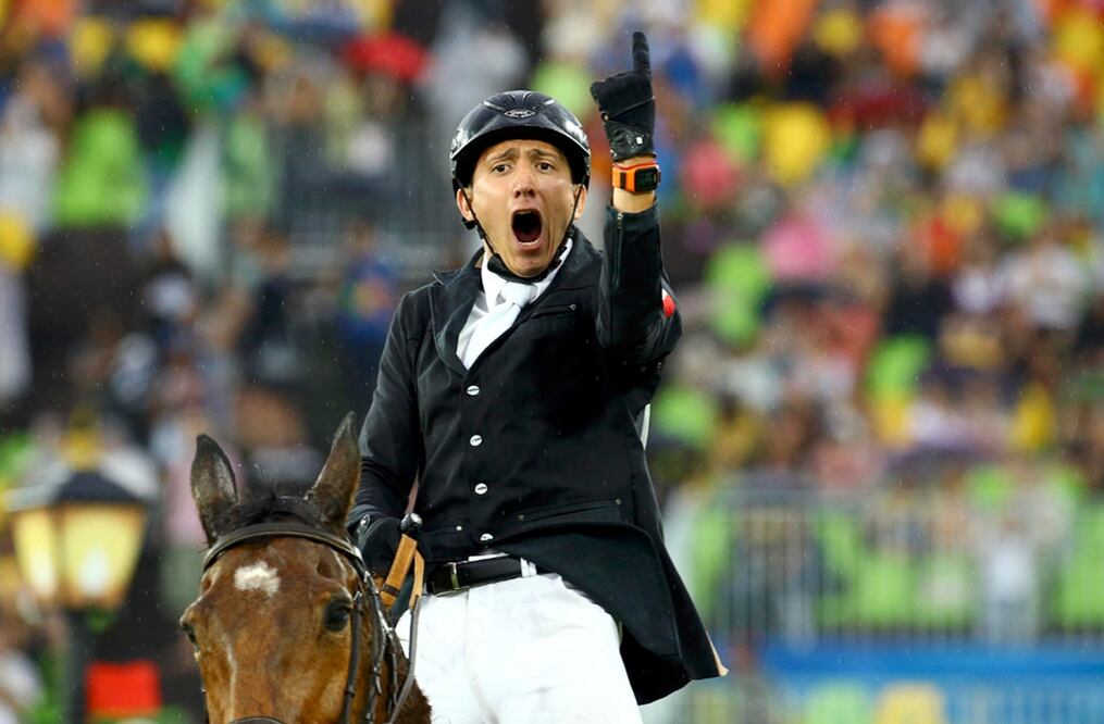 Ismael Hernández ganó la medalla de bronce tras finalizar la prueba del pentatlón moderno en Río 2016. Foto Reuters