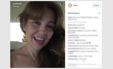 Así luce Thalía sin maquillaje 