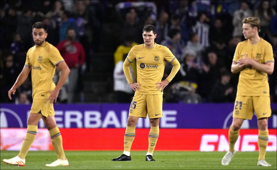 Barcelona cayó de visita contra el Real Valladolid y sumó su segunda derrota sucesiva / FOTO: AP