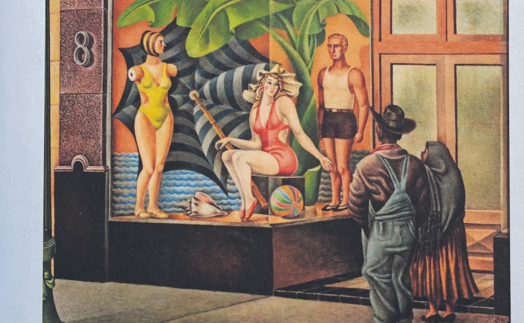 El verano, obra de Antonio Ruiz “El Corcito” (1937). A la derecha, un retrato del artista. Fotos del libro “Antonio Ruiz El Corcito. Montajes y escenas del México Moderno”