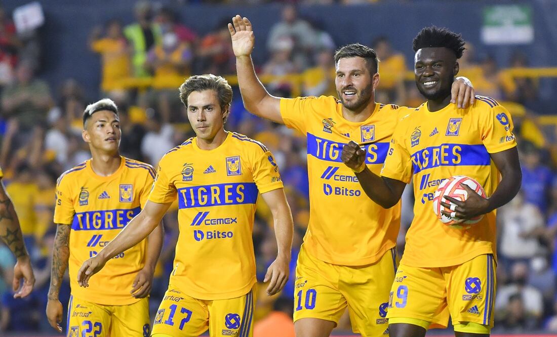 Tigres celebrando el gol del triunfo contra el Querétaro - FOTO: Especial