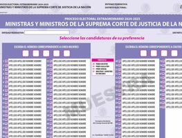 INE aprueba 4 diseños de boletas para elección del Poder Judicial; pendientes las de jueces y magistrados