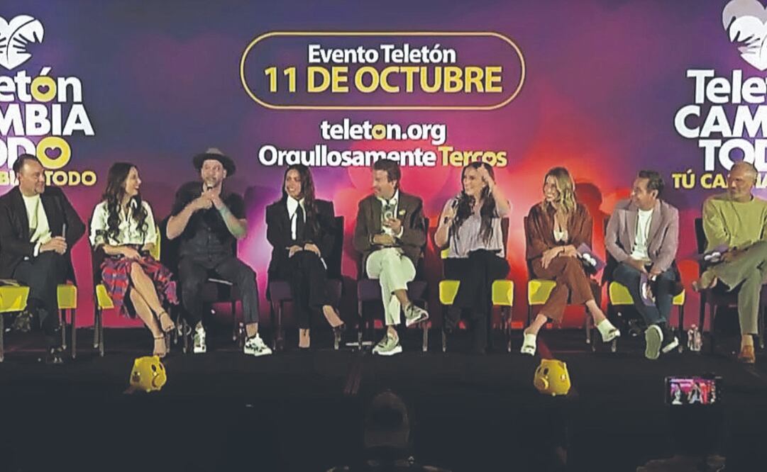 Este año el Teletón será patrocinado por Farmacias del Ahorro, Montepio, Banamex, Soriana, DHL, Aeroméxico y Toyota, entre otros, dijo Fernando Landeros, presidente de la Fundación (centro). Foto Especial