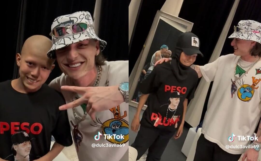 Peso Pluma convivió con el niño y hasta le enseñó su paso de baile. Foto: TikTok @dulc3avila69