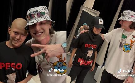 VIDEO: Peso Pluma conoce a niño con cáncer, le da ánimos y hacen emblemático paso juntos