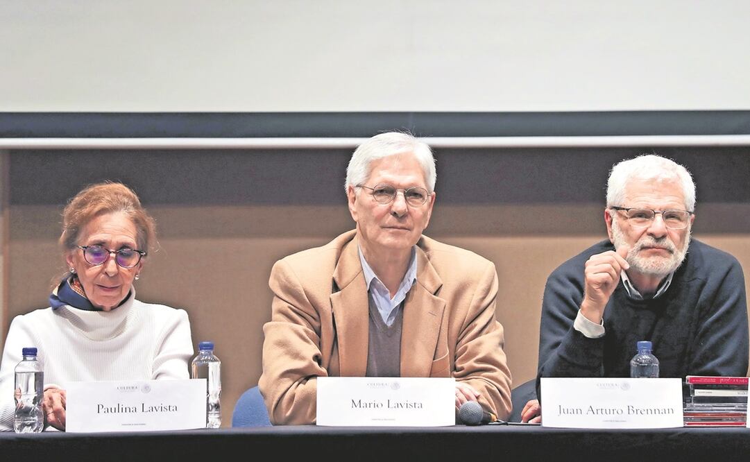Paulina Lavista, Mario Lavista y Juan Arturo Brennan, en la Fonoteca Nacional. Foto: ARCHIVO EL UNIVERSAL