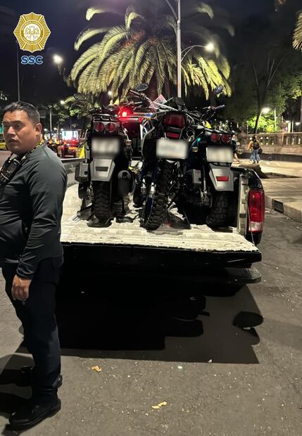 SSC realizó un operativo por la Mega Rodada del Terror. FOTO: Especial/EL UNIVERSAL/