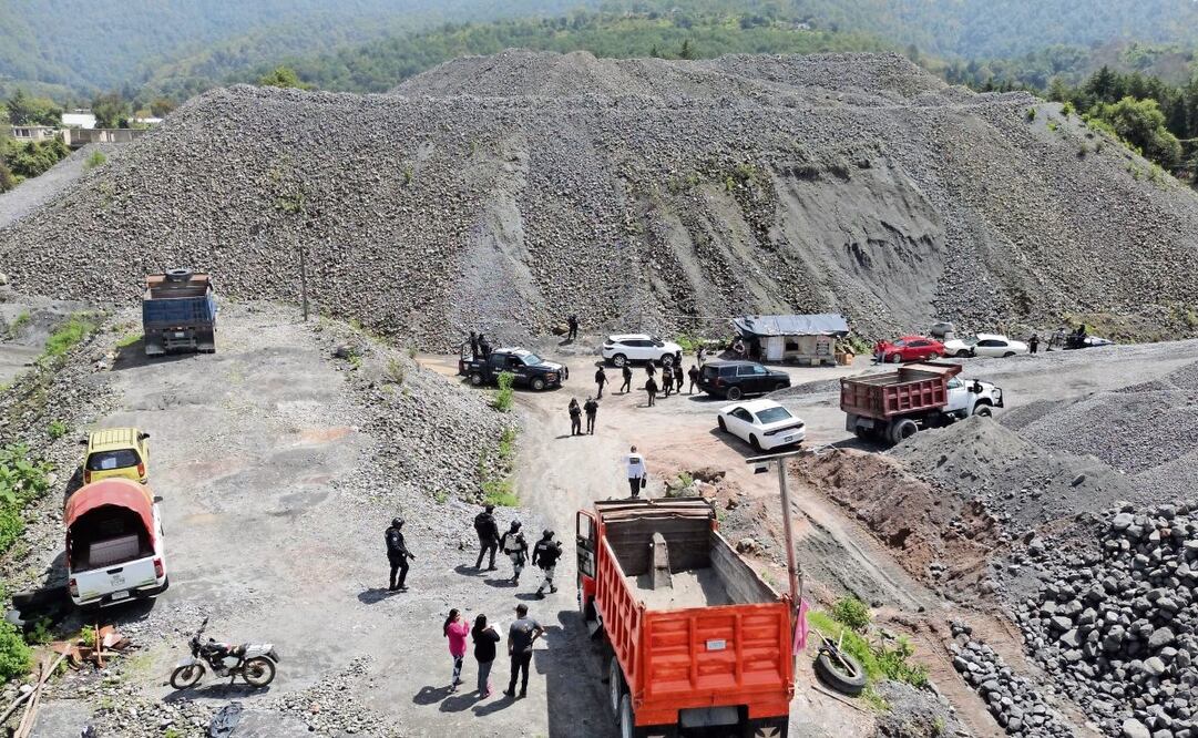 Una mina también figura en los establecimientos asegurados por las autoridades, la cual forma parte del acaparamiento de La Familia Michoacana. Foto: Especial