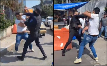 VIDEO: “No se vayan a meter”; vendedor ambulante y policía pelan en la alcaldía Benito Juárez “a puño limpio"