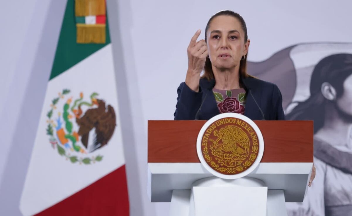 La presidenta Claudia Sheinbaum Pardo, durante la mañanera del 2 de marzo del 2026. Foto: Fernanda Rojas / EL UNIVERSAL