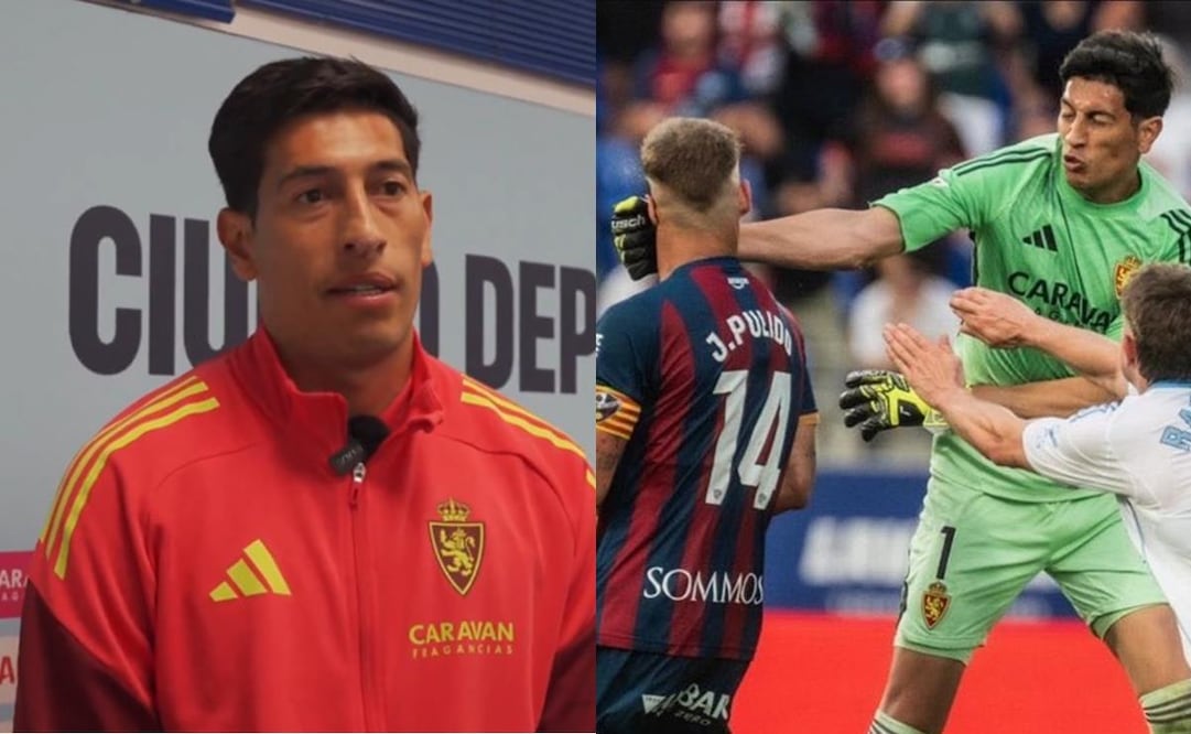 Esteban Andrada se disculpa después de golpear a Pulido / Foto: Especiales