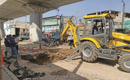 Reparación de socavón genera caos en Tláhuac