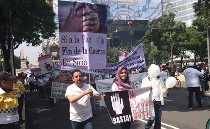 Acaba marcha en DF a favor de la paz en Siria