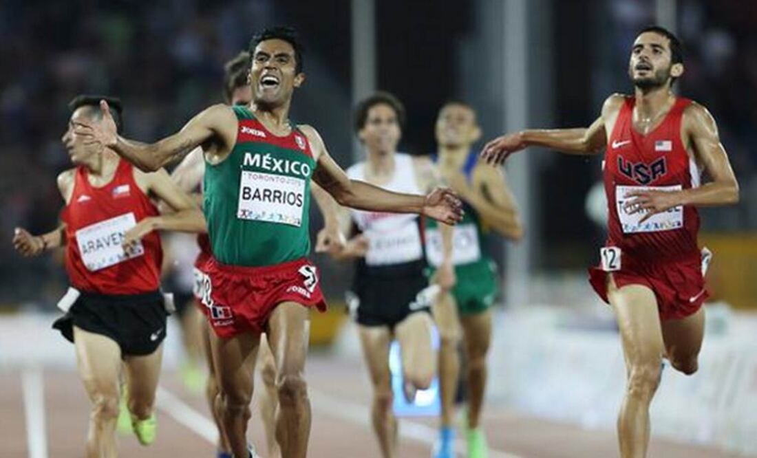 Barrios en su llegada a la meta. Tomada de: @CONADE