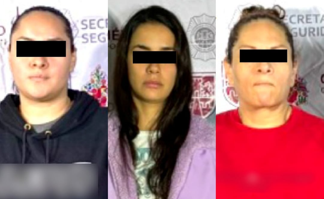 Capturan tres mujeres presuntas integrantes de célula dedicada al narcomundeo. Fotos: especiales