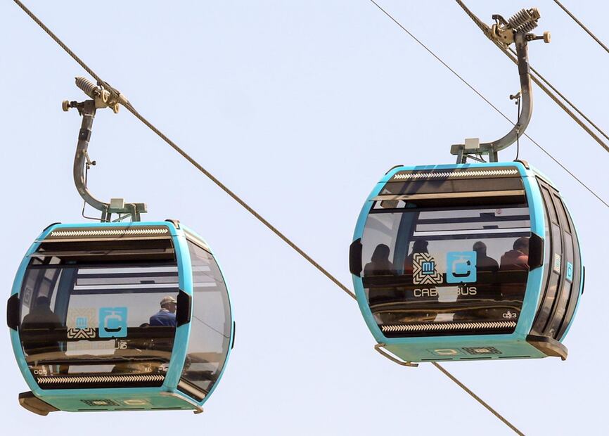 El Cablebús realizó el desembarque de usuarios debido a una tormenta eléctrica (Foto: Cuartoscuro)