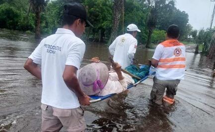 Lluvias torrenciales provocan inundaciones y encharcamientos en Chiapas
