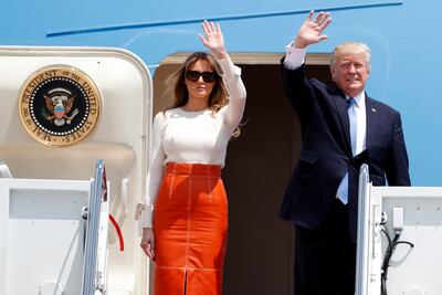 Trump inicia su primera gira internacional en medio de escándalo y crisis
