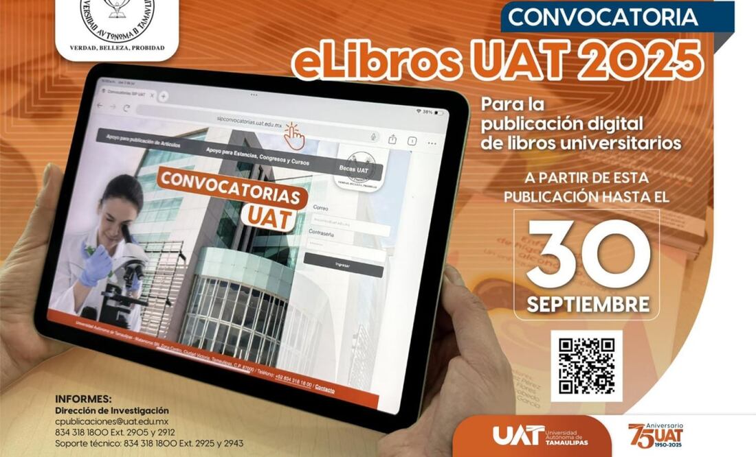 Esta convocatoria está dirigida al personal académico de la Universidad Autónoma de Tamaulipas, tanto de tiempo completo como de horario libre. Foto: Especial