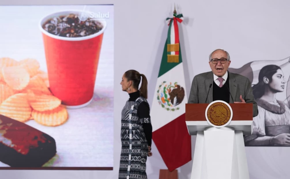 David Kershenobich, secretario de Salud, durante la conferencia del pueblo en Palacio Nacional el 27 de enero de 2026. Foto: Carlos Mejía / EL UNIVERSAL