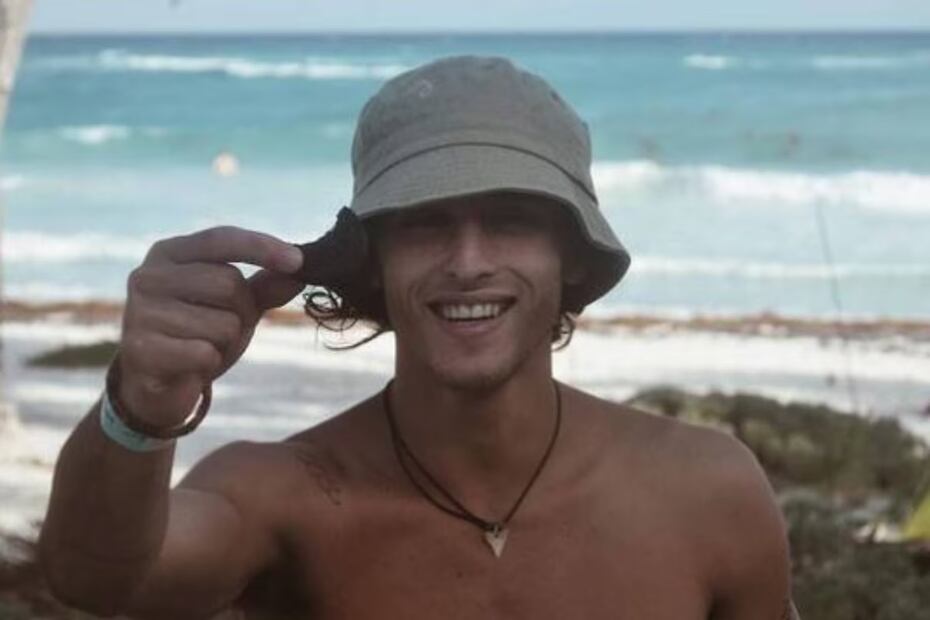 Benjamín Gamond, el joven atacado a machetazos por un hombre en una playa de México. Foto: Instagram / @benjagamond
