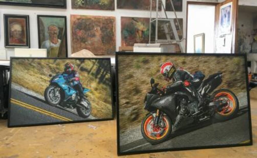 Un motoquero y su arte