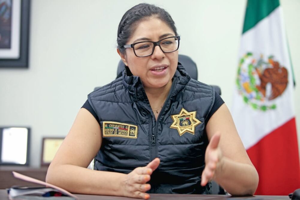 Maribel Cervantes, secretaria de Seguridad estatal, señala que la violencia no se resuelve con violencia. (JORGE ALVARADO. EL UNIVERSAL)