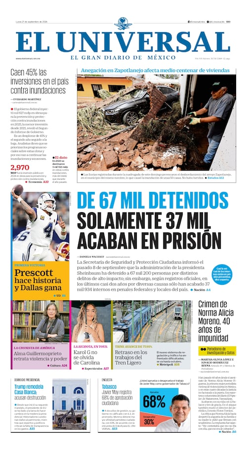 Portada impresa del 21 de septiembre de 2026