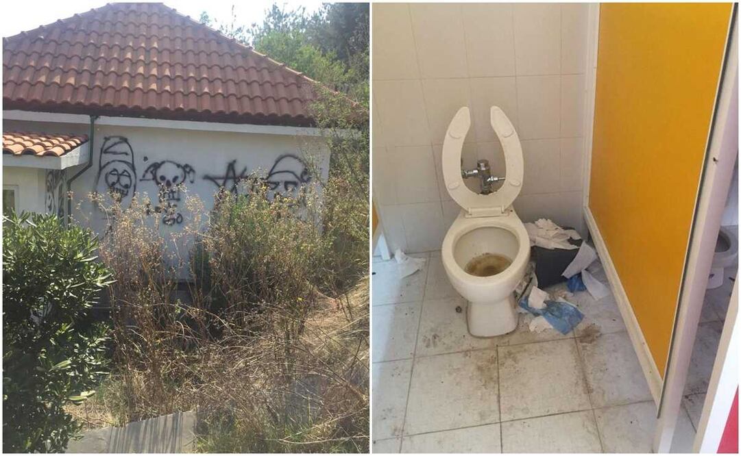 En abandono con basura acumulada, baños sucios, vegetación seca y árboles que empiezan a morir, se encuentran las 12.9 hectáreas del sitio. Foto: Especial   