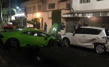 Abogado de Billy Álvarez estrella su Lamborghini en Polanco; se da a la fuga