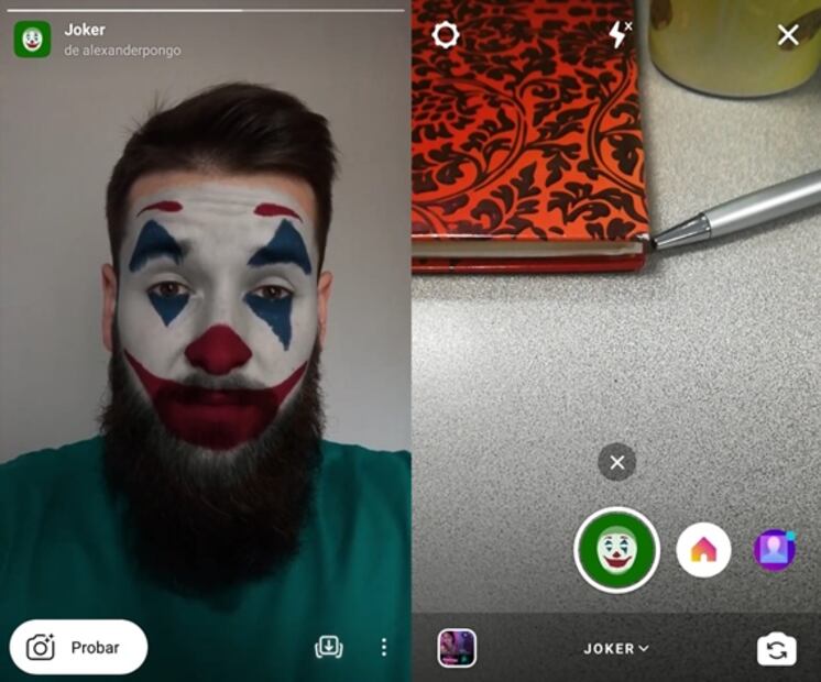 Cómo usar el filtro del Joker en Instagram