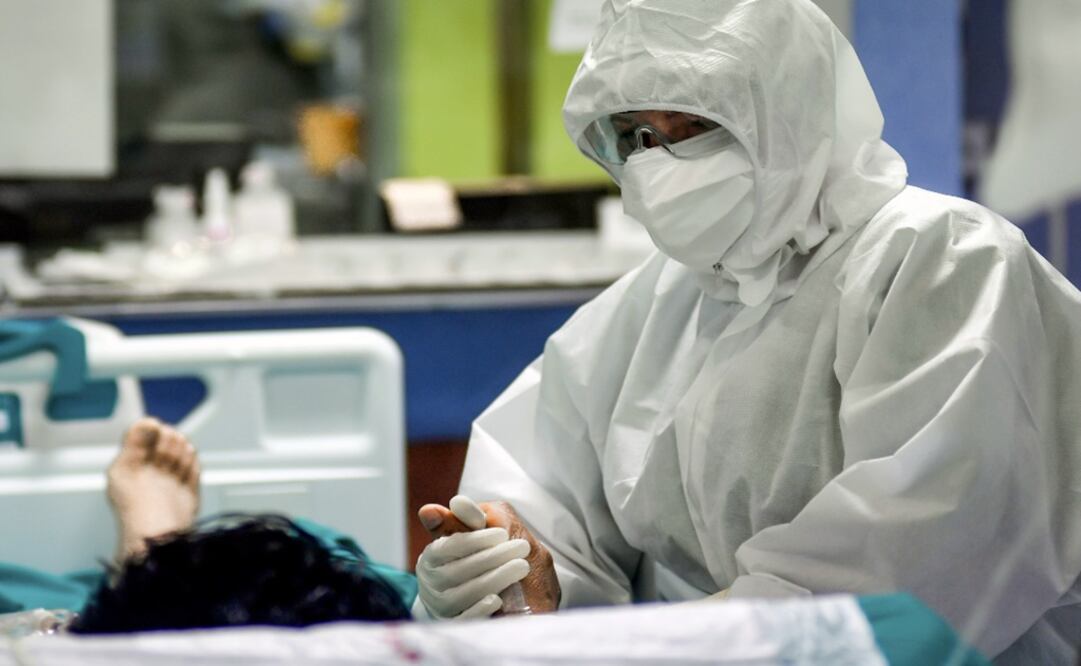 A medical staffer holds the hand of a patient, in the ICU of the Bassini Hospital, in Cinisello Balsamo - Photo: Claudio Furlan/AP