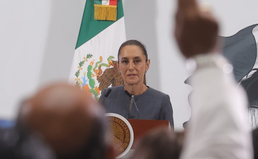 Conferencia matutinaa de la presidenta Claudia Sheinbaum en Palacion Nacional el 6 de junio de 2025. Foto: Gabriel Pano