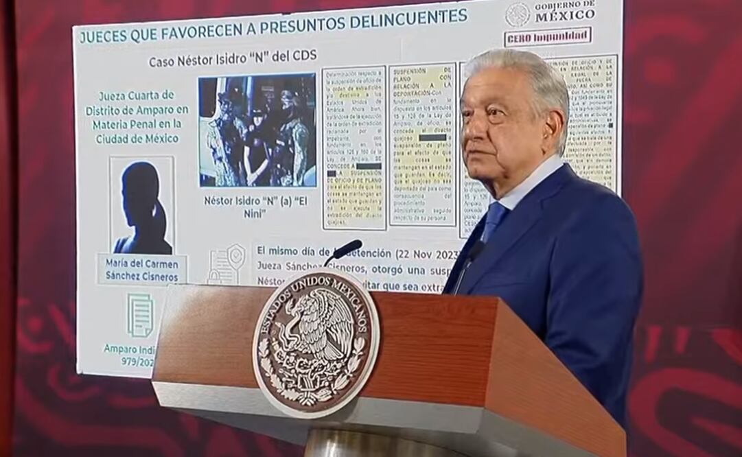 López Obrador volvió a mencionar que hay jueces que favorecen a presuntos delincuentes. Foto: Captura