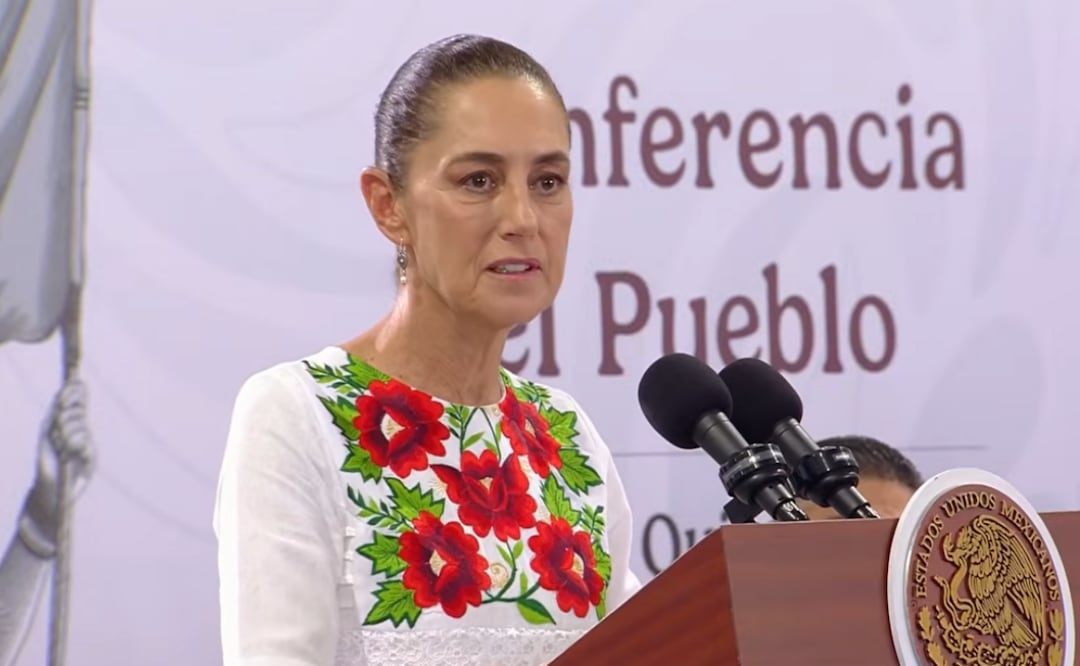 Presidenta Claudia Sheinbaum durante su conferencia de prensa desde el estado de Quintana Roo (17/07/2026). Foto: Captura de pantalla