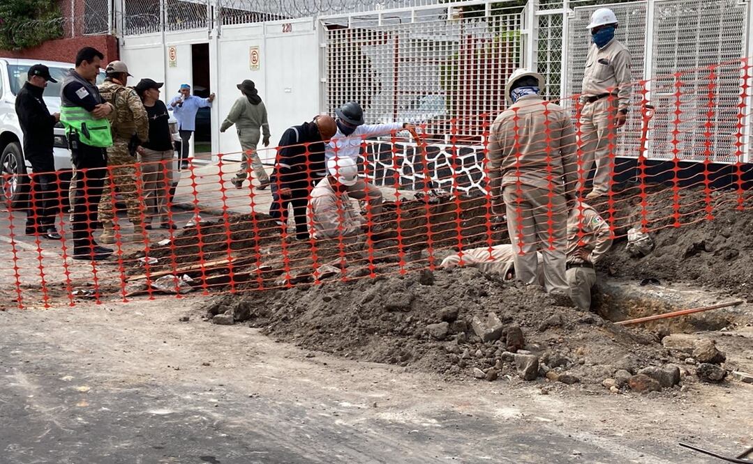 Al momento la intervención se realiza con acordonamiento de la zona sin que haya sido necesario desalojar ni un sólo inmueble. Foto: Gaspar Betancourt / EL UNIVERSAL