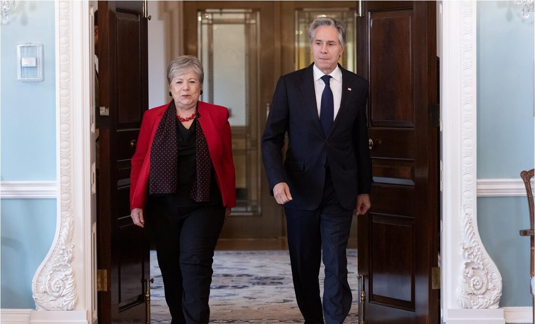 Alicia Bárcena y Antony Blinken. Foto: Michael Reynolds/EFE