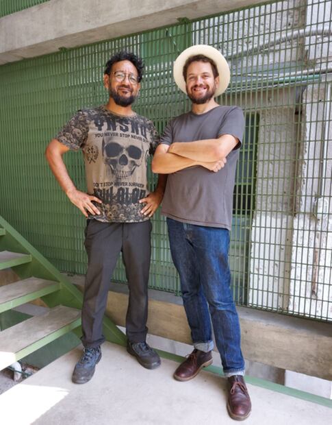 José Luis Pescador y Francisco de la Mora, creadores de la novela gráfica “Diego Rivera”.
Foto: Francisco de la Mora, cortesía