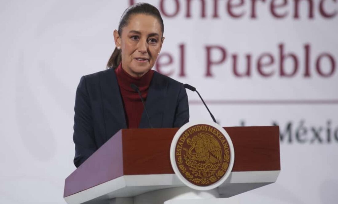 Claudia Sheinbaum en la mañanera del 14 de noviembre del 2025. Foto: Carlos Mejía / EL UNIVERSAL