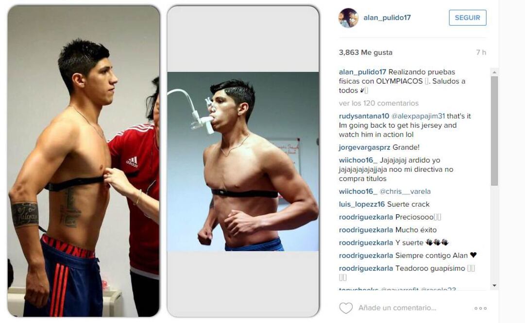 Pulido hace exámenes médicos con Olympiacos