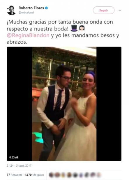 Regina Blandón contrae matrimonio